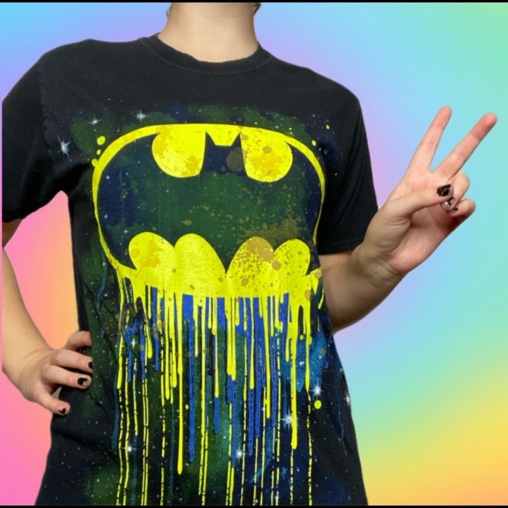 Batman Logo Splatter Paint Shirt